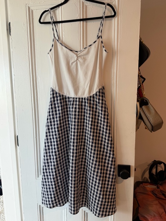 For Love And Lemons Dresses & Skirts - For Love & Lemons Gingham A-Line Sundress - Cream & Black